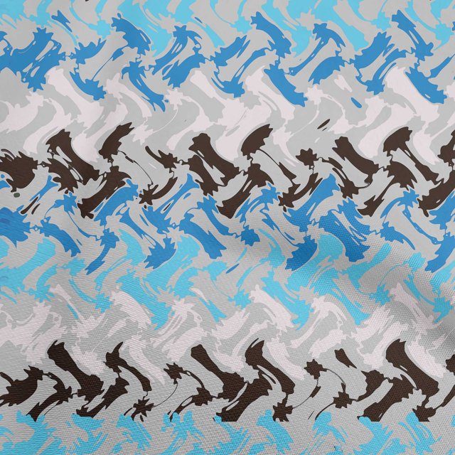 oneOone Velvet Light Blue Fabric Geometric Craft Projects Decor Fabric Printed By The Yard 58 Inch Wide-1R