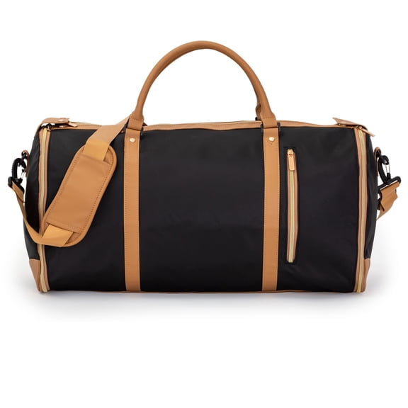 Jetstream Sac de Voyage à Vêtements 21 po, Sac Week-End Convertible avec Compartiment Veston, Noir/Beige