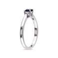 thumbnail image 2 of 2/5 Carat (ctw) Lab-Created Blue Sapphire & Diamond Ring in Sterling Silver, 2 of 4