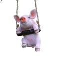 thumbnail image 1 of Statue Suspendue Animal Cochon Pendentif Paysage Figurines en Résine Simulation Balançoire Décorations Extérieures, 1 of 10