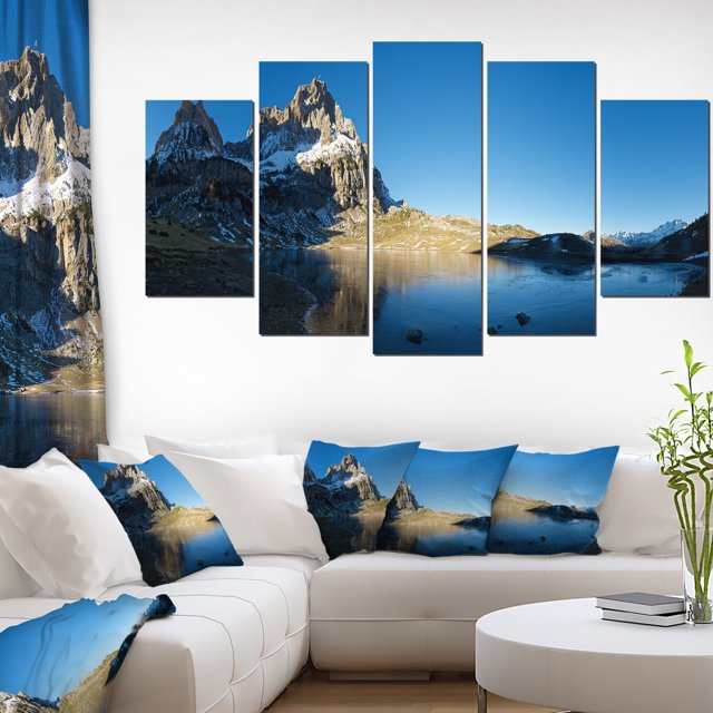 Paysage des Montagnes des Payrenees - Oeuvre Moderne de Paysage Marin sur Toile