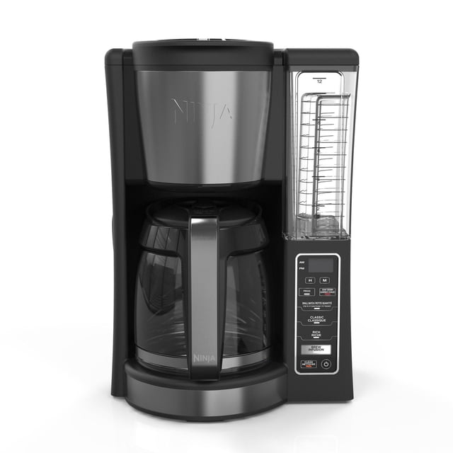Ninja CE200C, 12-Cup Programmable Coffee Brewer, Black/Stainless. 1100W