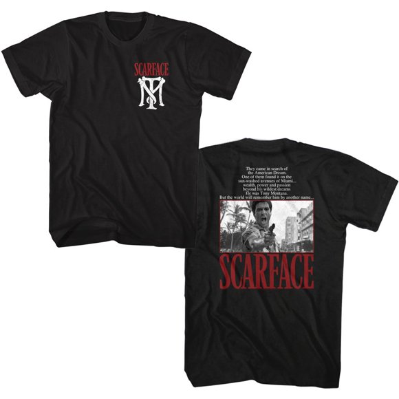 Scarface Autre Nom Scarface Noir T-Shirt pour Adulte