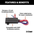 thumbnail image 2 of CURT 52025 Chargeur de Batterie pour Système de Remorque, 2 of 2