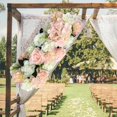 thumbnail image 4 of pitrice Faux Roses Artificial Flower Backdrop Home Office Roses Backdrop Bridal Shower Artificial Bouquet Decoration, 4 of 8