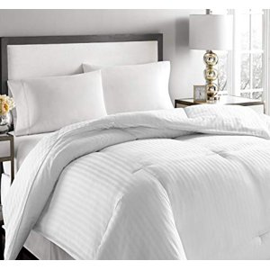 Blue Ridge Home Fashions, Inc. Microfiber Embossed Oversized Twin in White Color Down/Down Down/Down Blend Comforter,