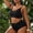 Black, variant on DPTALR Women's Two-Piece Swimsuits High Waist Rise Swimwear Bottoms Ladies Hot Swimming Bikini Sets