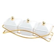 thumbnail image 3 of Compartment Appetizer Food Display Dish Platter with Lid for Wedding Kitchen White, 3 of 8