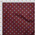 thumbnail image 3 of oneOone Polyester Lycra Fabric Leaves & Floral Block Printed Fabric 1 Yard 56 Inch Wide, 3 of 4