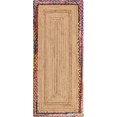 thumbnail image 2 of Indian Handmade Braided Multi Cotton Border with Inner Natural Jute Area Rug, Home Décor Rug, Jute Rug for Bedroom, Dining Room, living room, Doormat Rug Size - 2.6' x 8' (78 cm x 240 cm), 2 of 5