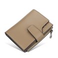 thumbnail image 2 of pitrice Fashion Women Wallets Solid Color PU Short Design Card Holder Zipper Hasp Purse Simple Style Handbag Coin Keys Bag Gray, 2 of 9