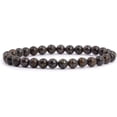 thumbnail image 1 of Angelstones Bracelet Extensible Unisexe en Perles Rondes de 6 mm avec Pierre Précieuse Tigre en Fer Naturel, 1 of 2