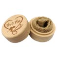 thumbnail image 1 of Langgg Rustic Wedding Wood Ring Holder Wedding Ring Bearer Box Engagement Engraving Wooden Rings Box, 1 of 6