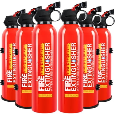 6 Pack Fire Extinguisher for Home with Wall Mount - 620ml Portable Fire Extinguisher for Car Vehicle Boat House Kitchen, Water-Based Fire Extinguishe