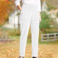 thumbnail image 1 of SDNall Pantalon en Velours Côtelé à Poches Solides pour Femmes, 1 of 9