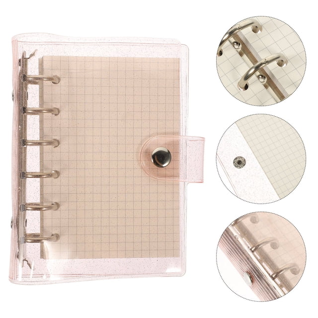 IFANLANDOR 1Set Pink Rectangular Thin Binders for Study 5.7X4.7in