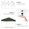 thumbnail image 3 of Garvee 10 x 10 ft Pop-up Canopy, One Button Push Setup, Heavy Duty, Portable Roller Bag, Green, 3 of 7