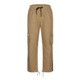thumbnail image 3 of RKSTN Mens Cargo Pants Relaxed Fit Sport Pants Jogger Sweatpants Drawstring Outdoor Patchwork Trousers with Pockets, 3 of 5