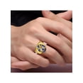 thumbnail image 2 of RYLOS Men's Rings 14K Yellow Gold Ring Designer Patriotic Eagle USA Ring With Diamonds and Blue Quartz Rings For Men Size 12, 2 of 6