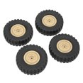thumbnail image 1 of Pneus RC, 4pcs Usure Résistance Professionnelle Forte Adhérence Roues de Voiture RC pour Voiture RC Kaki, Vert, 1 of 8
