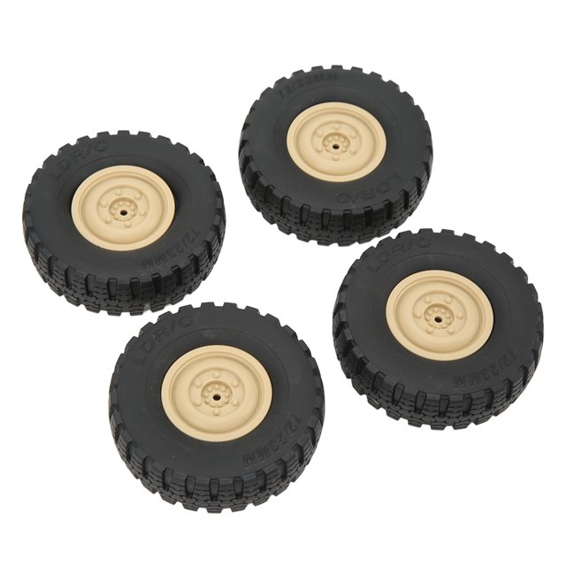 Pneus RC, 4pcs Usure Résistance Professionnelle Forte Adhérence Roues de Voiture RC pour Voiture RC Kaki, Vert