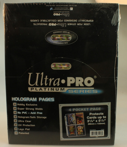Ultra PRO 4-Pocket Platinum Page with 3-1/2 X 5-1/4 Pockets