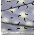 thumbnail image 3 of Soimoi Rayon Fabric Moon & Bat Halloween Print Fabric by The Yard 56 Inch Wide, 3 of 3