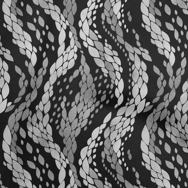 oneOone Georgette Viscose Black Fabric Abstract Craft Projects Decor Fabric Printed By The Yard 42 Inch Wide