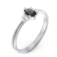 thumbnail image 3 of Birthstone Oval Ring with Shoulder Accents - Smokey Quartz (June), 3 of 5