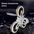 thumbnail image 5 of 2PCS Three Casters Trolley Natural Rubber Wheel Cart Climbing Stairs Shopping Cart Triangle Luggage Rubber Wheels To Move Ruedas ,Easy to Use, 5 of 5