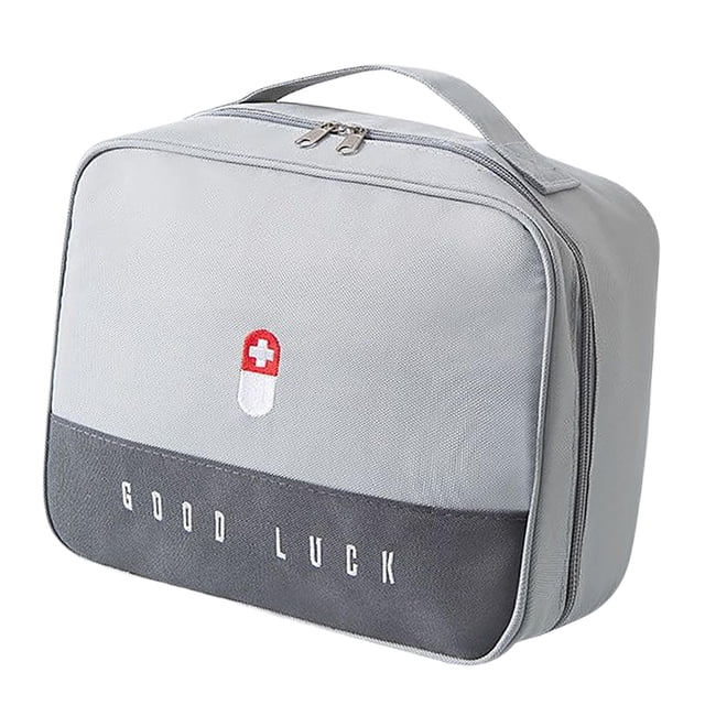Milaget Sac de Premiers Soins Rangement Portable Imperméable Sac à Médicaments Voyage Médical Gris G