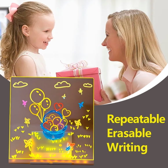2ml Drawing Board Doodle Glow Board with LED Eye-Friendly Lighting for Kids Craft and Use Practical Acrylic Panels for Sketching and Notes
