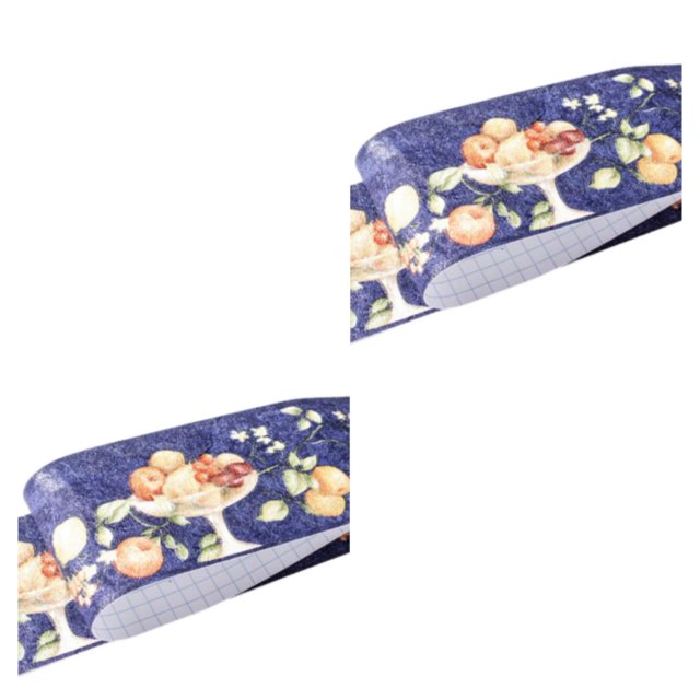 Baohd Exquisite Workmanship PVC Waterproof Waist Line For Wall Retro Fashion And Easy blue fruit 2Set