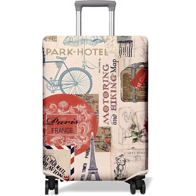 Travel Luggage Cover Suitcase Protector Fits 18-32 Inch Luggage Wheel Covers Patterned Travel Related Items Flower Luggage Protector Elastic Luggage Anti-scratch Suitcase Cover M