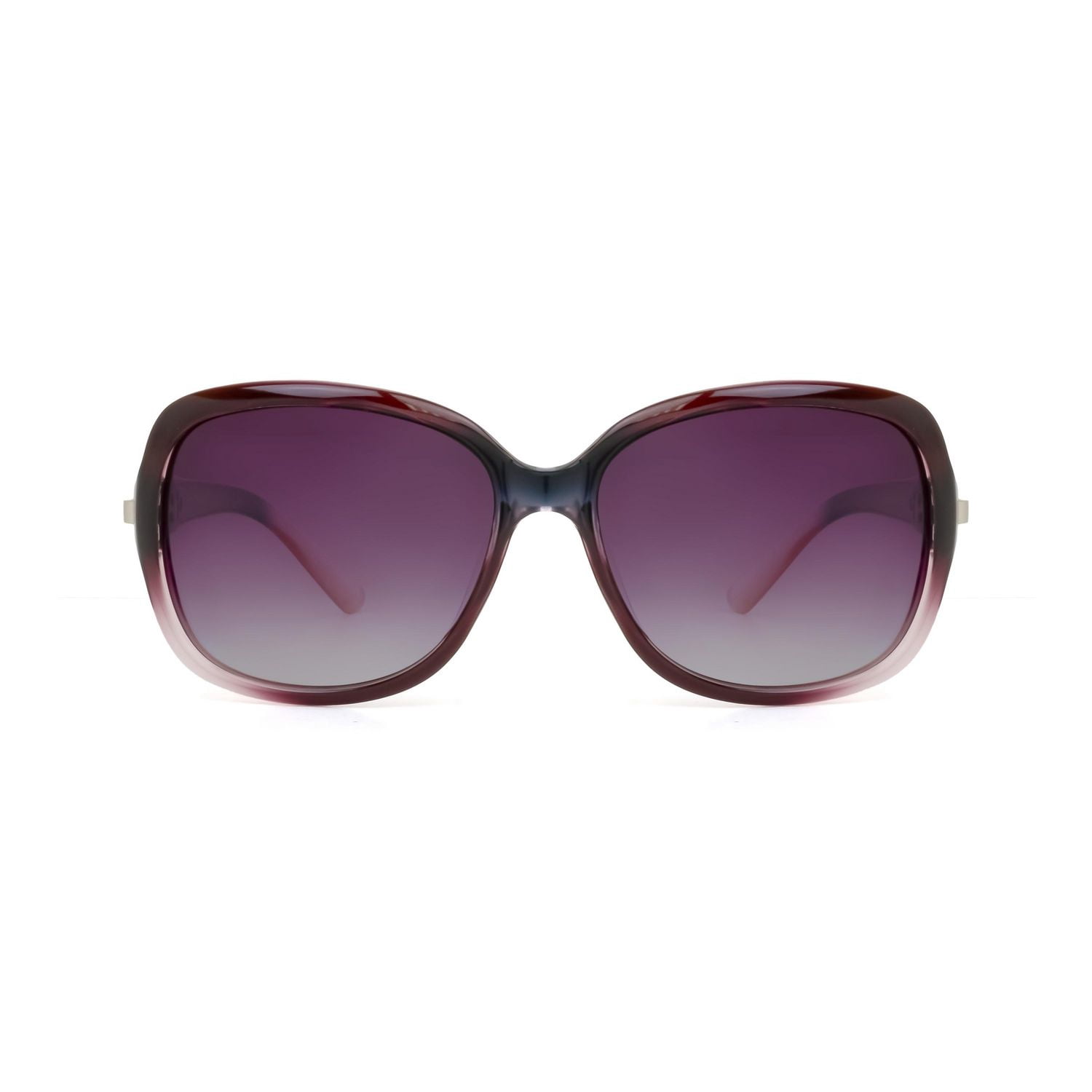 Lunettes de soleil enveloppantes polarisées bordeaux pour femmes Time & Tru