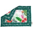 thumbnail image 5 of Vargottam Napperons - Napperon pour Table à Manger, Ensemble de 4 - Serviette en Coton Imprimée et Réversible - Napperons d'Intérieur pour Table de Salle à Manger à la Maison et en Cuisine - Floral Tropical (Vert Sarcelle), 5 of 5