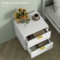 thumbnail image 4 of HOMCOM Bedside Table with 2 Storage Drawers for Bedroom, Living Room, 4 of 10