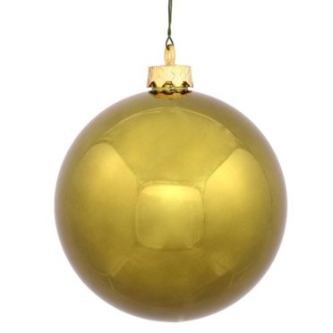 Vickerman Vickerman Boule Brillante Olive de 8 Pouces Ornement de Noël