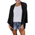 thumbnail image 1 of 2025 Cardigan pour Femmes Chandail Classique à Tissage Ouvert Cardigan Col Ras du Cou Col à Boutons Cardigan à Manches Longues pour Robe Tricot devant Ouvert, 1 of 5