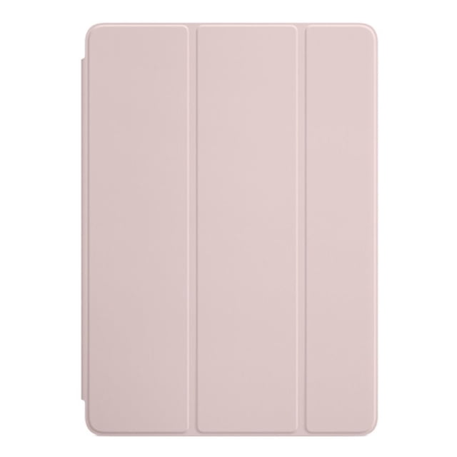 Apple iPad Smart Étui en Polyuréthane Rose Doux avec design Magnétique à Trois Volets et Doublure en microfibre pour Protéger l'Écran, compatible avec les Modèles d'iPad, Montré Orienté vers l'Avant sur Fond Blanc, Convient pour l'Utilisation comme FaceTime et Support de film.