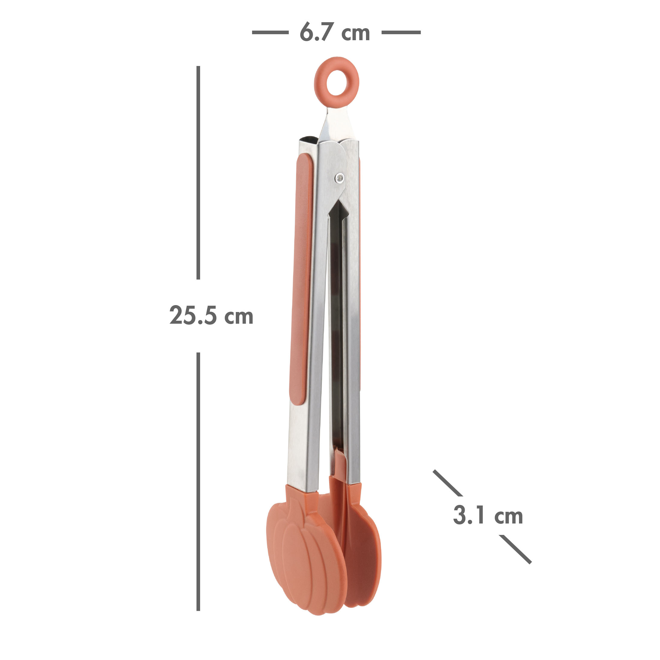 Pinces de cuisson et de service en acier inoxydable et silicone 9” - Tout-pour-Célébrer de Walmart, Citrouille, Orange