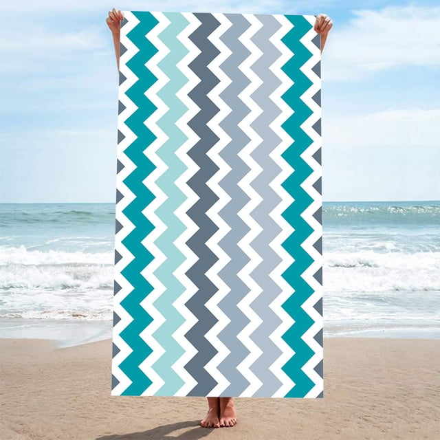 LSLJS Beach Serviette de Plage Été Serviettes de Plage Essentials Série à Rayures Serviettes en Microfibre Grandes Serviettes de Bain Serviettes de Plage