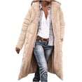 thumbnail image 1 of Manteau Long en Coton Réversible pour Femmes, d'Hiver, Décontracté, Ample, Mode, à Poches Colorées, à Fermeture Éclair, 1 of 1