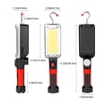 thumbnail image 2 of EGNMCR Lamps & Shades LED Work Light Outdoor Portable Magnetic Flashlight 16 Angle Adjustable Rechargeable 2 Mode Brightness Check Light With Hook And Lighting For Car Service Work Light, 2 of 7