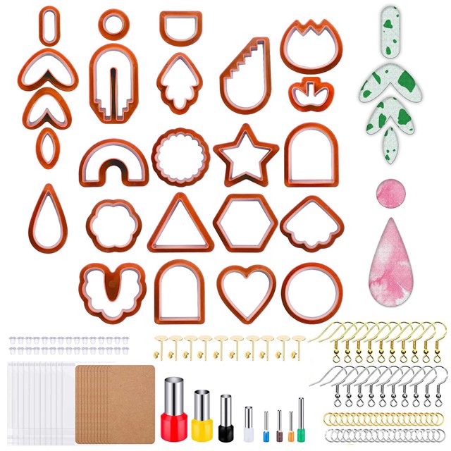 Polymer Clay Jewelry Making,142 Pcs Polymer Clay Polymer Clay Cutters Set Clay Earring Cutters True Excellence