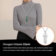 thumbnail image 3 of QualitChoice Hexagon Column Charm Exquisite Women Men Making Findings Handmade Anniversary Hanging Pendants Colorful Crystal Follie 1Set, 3 of 6