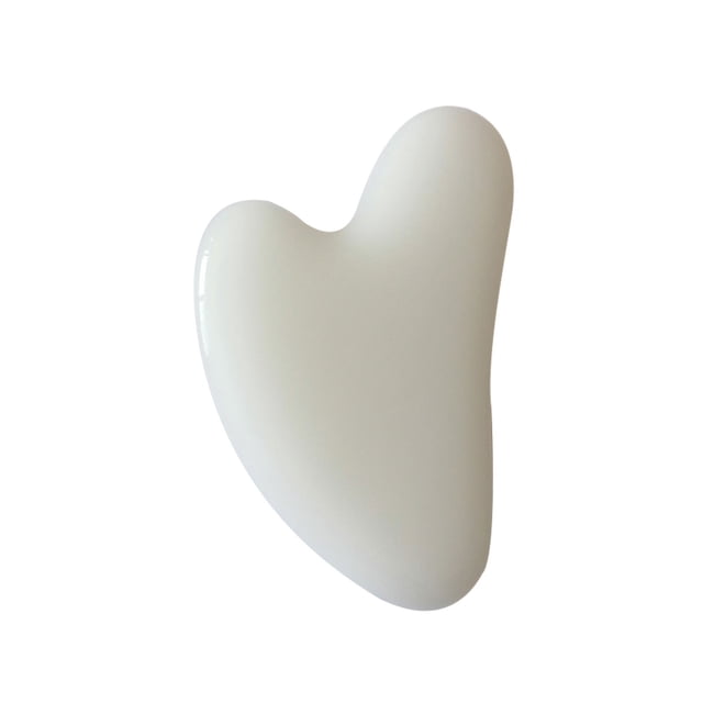 EGNMCR Planche de Gua Sha pour microcirculation Faciale/élimination des Toxines/prévention des Rides. un Outil Gua Sha Blanc en Forme de Cœur Mesurant 8.5x5.5cm (3.34x2.16 Po), Conçu pour Améliorer la microcirculation Faciale, Réduire les Poches et Prévenir les Rides. Fabriqué à Partir de Matériaux Écologiques, Il Est Idéal pour les massages Faciaux pour Favoriser la Santé de la Peau et la Jeunesse. Convient à l'Utilisation avec de l'Huile pour le Visage, des Masques Ou des Hydratants