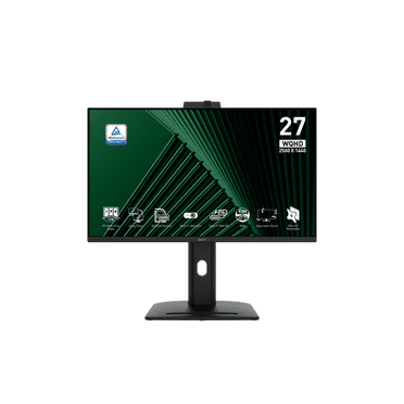 MSI 27 Pouces 2560 x 1440 (QHD) 100HZ Moniteur de Conférence IPS avec Caméra Web, Type - C 98W PD, Ethernet, Chaîne Daisy, Hauteur et Pivotement Réglables, Haut-Parleur (PRO MP275QPDG)