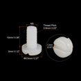 thumbnail image 2 of Unique Bargains Nylon Machine Screws, M5x10mm Slotted Pan Head Fasteners Bolts, White 50Pack, 2 of 4