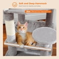 thumbnail image 3 of Large Cat Tree cm Cat Tower for Large Cats Cat Condo with Sisal-Cove Scratching Posts and Pads Padded Perch Dual Condo and Basket for Indoor Cats-Grey Small, 3 of 6